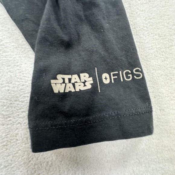 FIGS Star Wars Shirt Mens Medium Black Long Sleeve Graphic Tee Tagless Lucasfilm - Picture 4 of 11